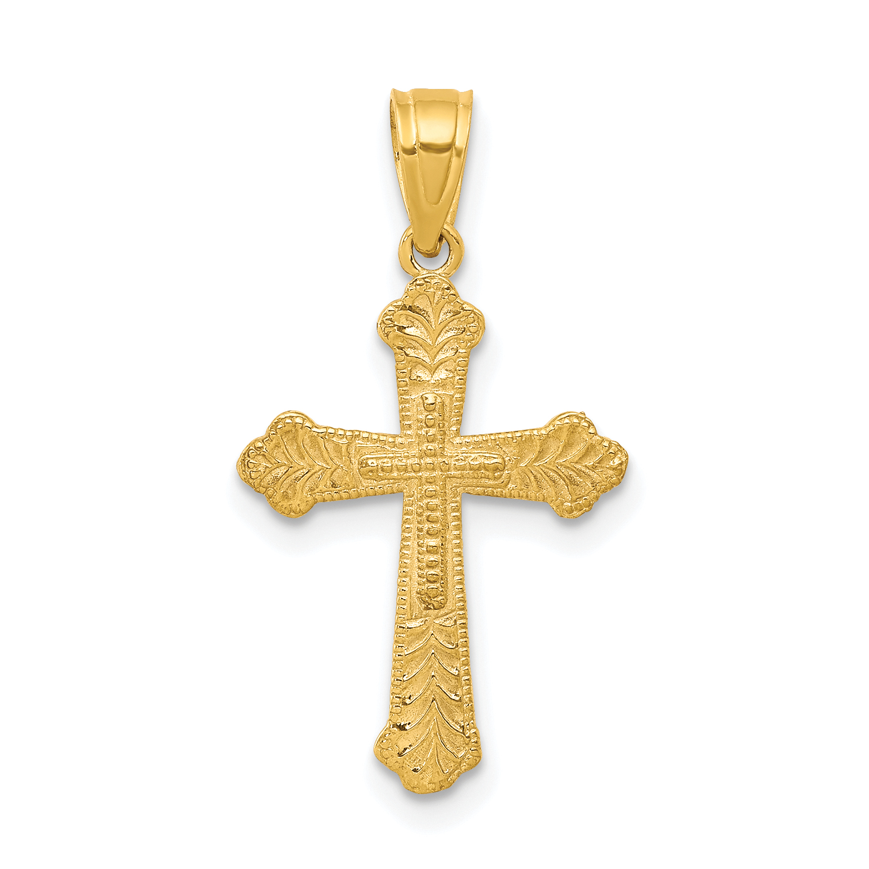 10k Budded Cross Pendant (10C1121)