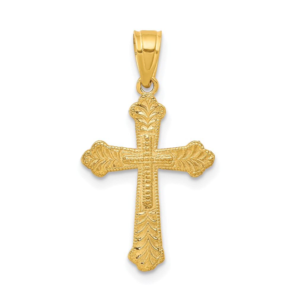 10k Budded Cross Pendant (10C1121)