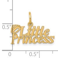 10K Yellow Gold Little Princess Charm with Crown view 3