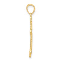 10K Yellow Gold Budded Cross Pendant view 2