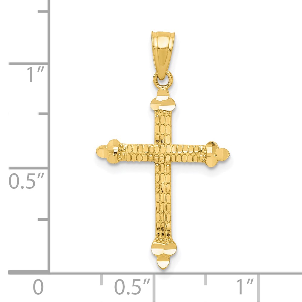 10k Budded Cross Pendant (10C1130)