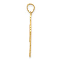 10K Yellow Gold Budded Cross Pendant view 2