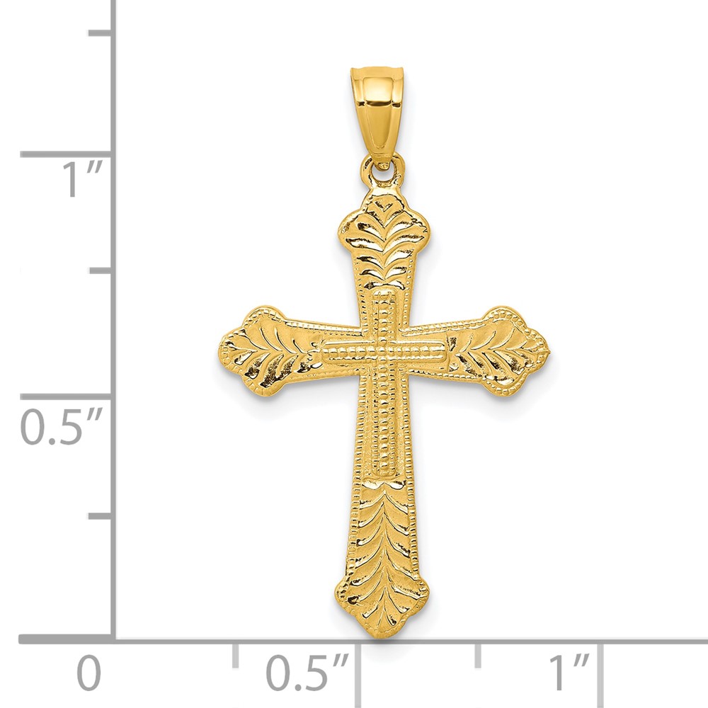 10k Budded Cross Pendant (10C1131)