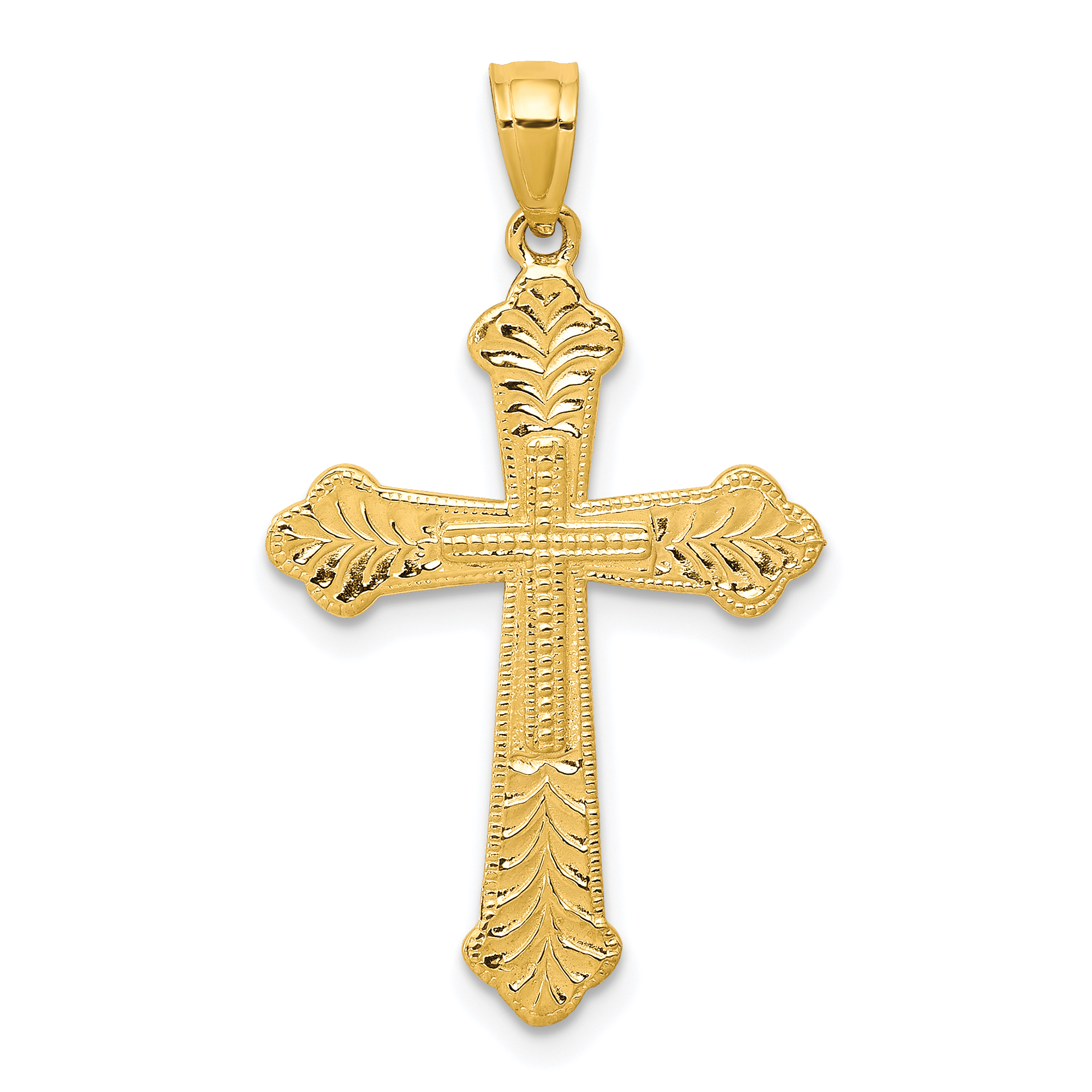 10k Budded Cross Pendant (10C1131)
