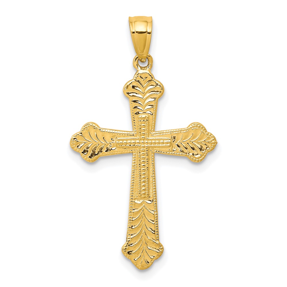 10k Budded Cross Pendant (10C1131)