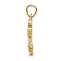 10K Yellow Gold CZ Passion Cross Pendant view 2