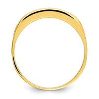 10K Polished 5-Stone CZ Size 3 Channel Ring view 2