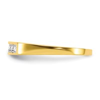 10K Polished 5-Stone CZ Size 3 Channel Ring view 4