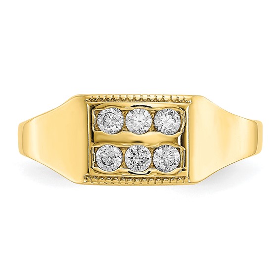 10k CZ Polished Child's Ring