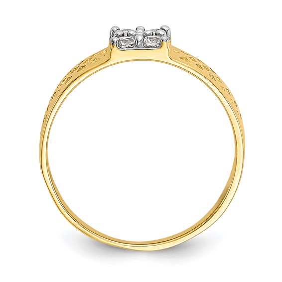10k CZ Baby Ring