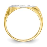 10K and White Rhodium Baby Ring - Size 3 view 2