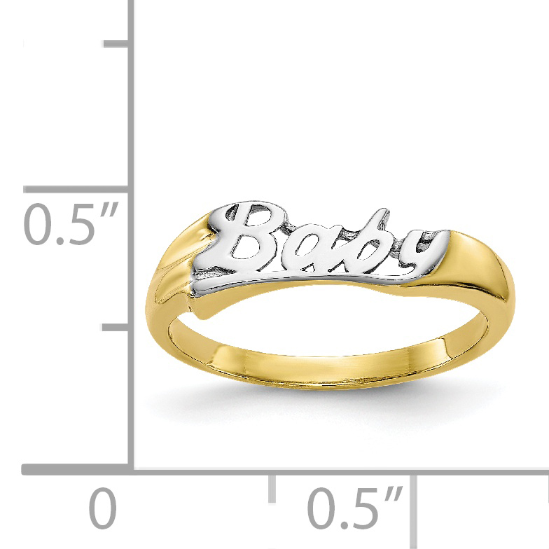 10K mit Rhodium BABY Kinderring 10C1153 - Bild 3 von 6