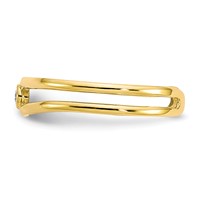 10K Yellow Gold Bezel-set Clear CZ Toe Ring view 4