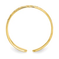 10K Yellow Gold Heart Toe Ring view 2