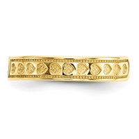 10K Yellow Gold Heart Toe Ring view 4