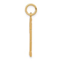 10K Yellow Gold Lined Design #1 Son Charm view 2