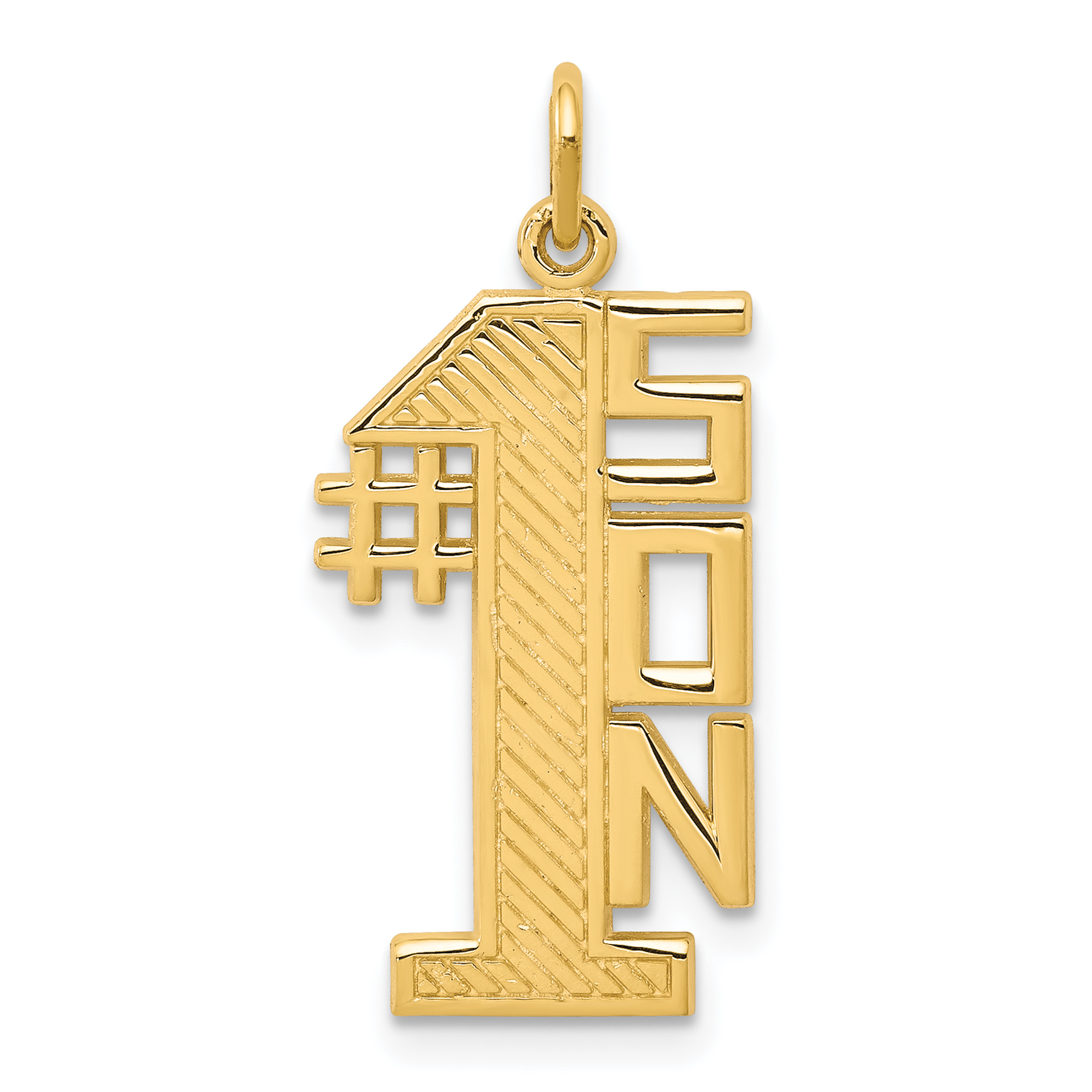 10K Lined Design #1 SON Charm (10C116)
