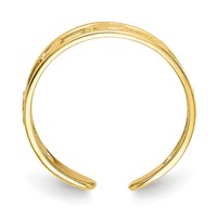 10K Yellow Gold Good Luck Symbols Toe Ring view 2