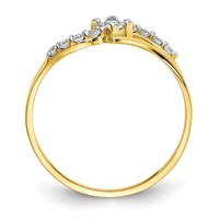 10K Yellow Gold Clear CZ Fancy Ring view 2