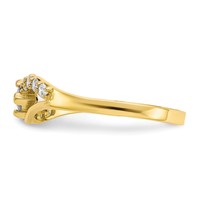 10K Yellow Gold Clear CZ Fancy Ring view 4