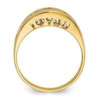 10K Yellow Gold I Love You Forever CZ Ring view 2