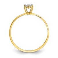 10K 4-Stone Clear CZ Promise Ring view 2