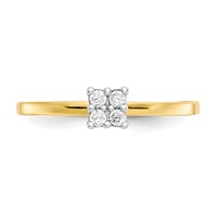 10K 4-Stone Clear CZ Promise Ring view 5