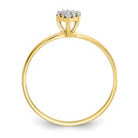 10K Clear CZ Cluster Promise Ring view 2
