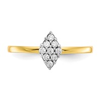 10K Clear CZ Cluster Promise Ring view 5