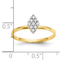 10K Clear CZ Cluster Promise Ring view 3