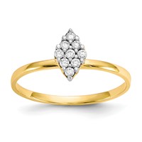 10K Clear CZ Cluster Promise Ring view 1