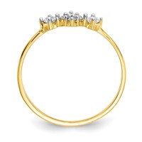10K Yellow Gold Clear CZ Fancy Ring view 2
