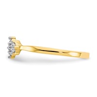 10K Yellow Gold Clear CZ Fancy Ring view 4