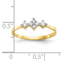 10K Yellow Gold Clear CZ Fancy Ring view 3