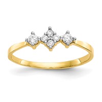 10K Yellow Gold Clear CZ Fancy Ring view 1