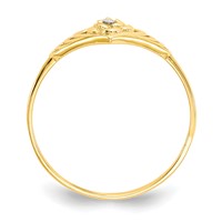 10K Yellow Gold CZ Heart Ring view 2