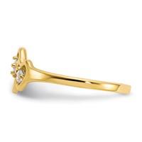 10K Double Heart CZ Ring view 4