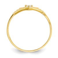 10K CZ Heart Ring view 2