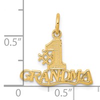 10K Yellow Gold #1 Grandma Charm view 3
