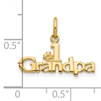 10K Yellow Gold #1 Grandpa Charm view 4