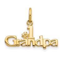 10K Yellow Gold #1 Grandpa Charm view 1