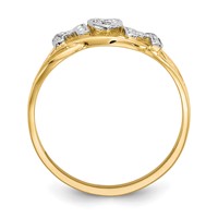 10K and White Rhodium Mom CZ Ring view 2