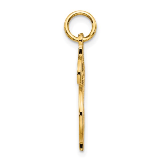 Gold Polished Dollar Sign Pendants