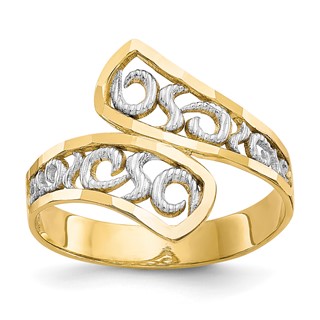 Gold Polished Swirl Rings