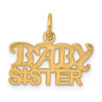 10K Yellow Gold Baby Sister Charm view 1