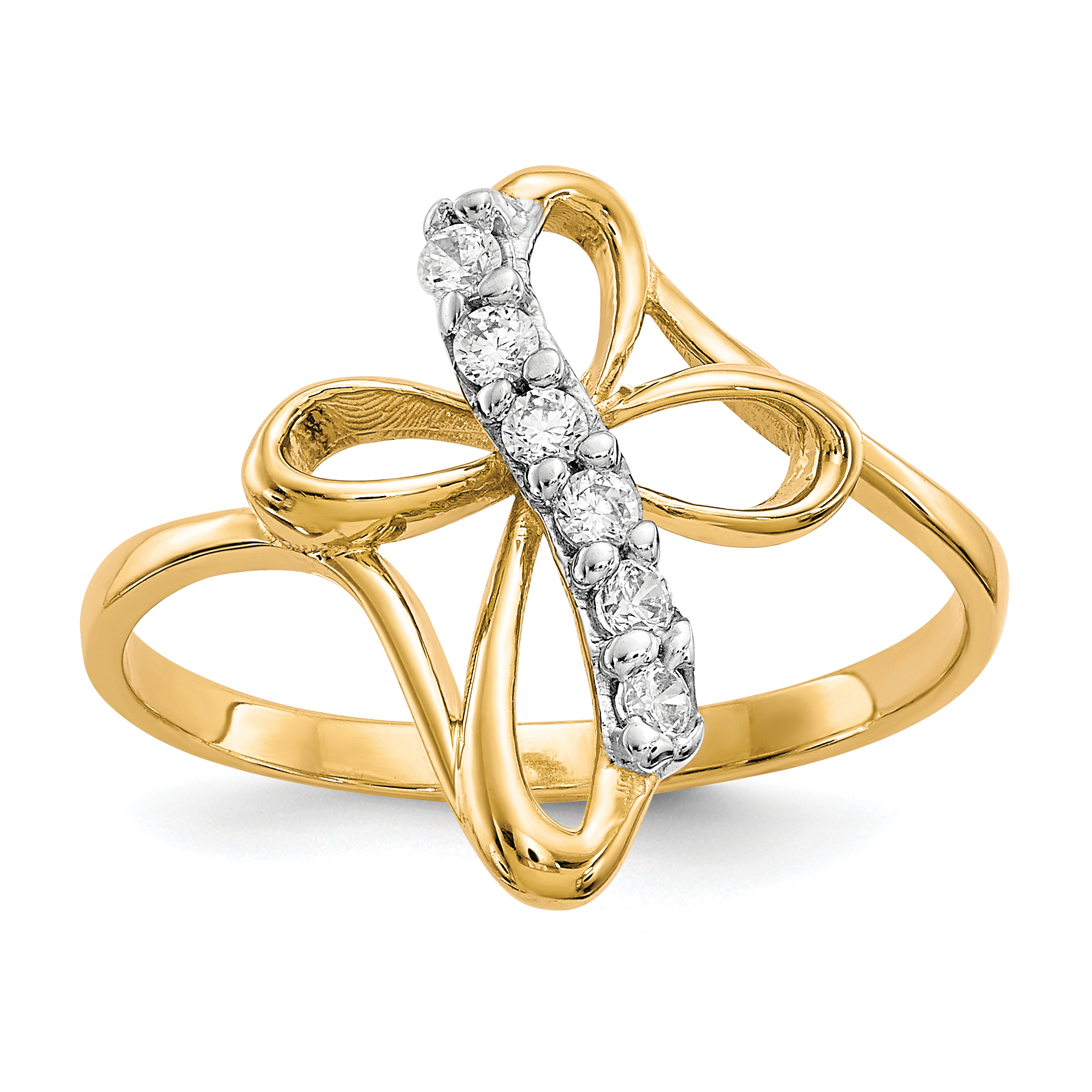 10k CZ Cross Ring (10C1282)