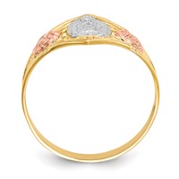 10K Two-tone and White Rhodium Our Lady of Guadalupe Ring view 2