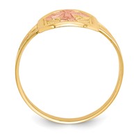 10K Two-tone Filigree Cross Ring view 2