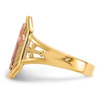 10K Two-tone Filigree Cross Ring view 4