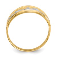10K and White Rhodium Ladies Last Supper Ring view 2